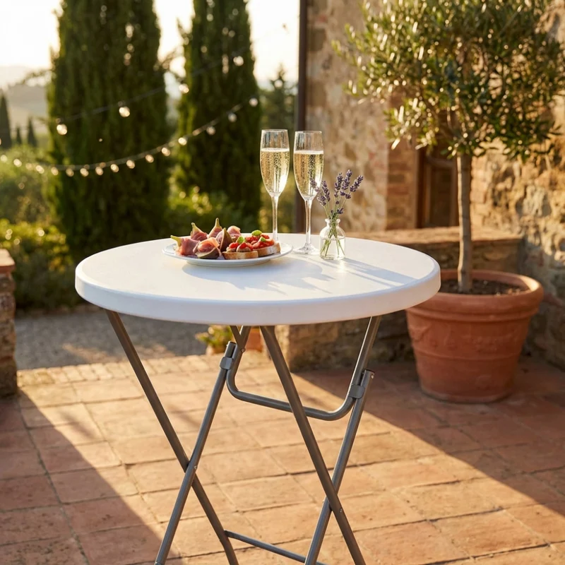 Cosma Tavolo da Catering Pieghevole con Struttura in Acciaio