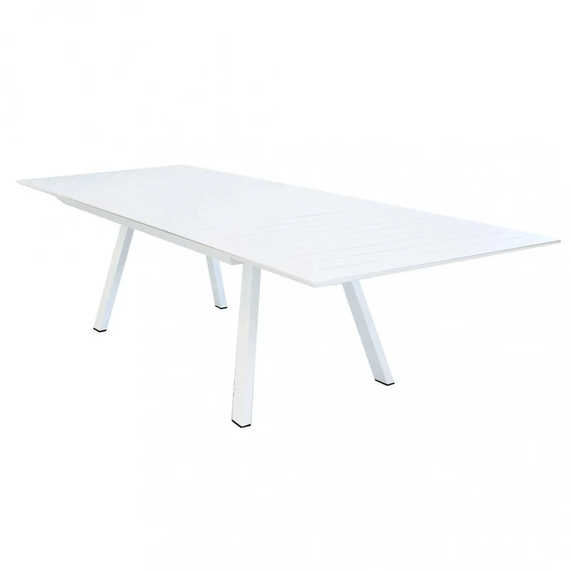 Tavolo da Giardino Zante in Alluminio Bianco Allungabile