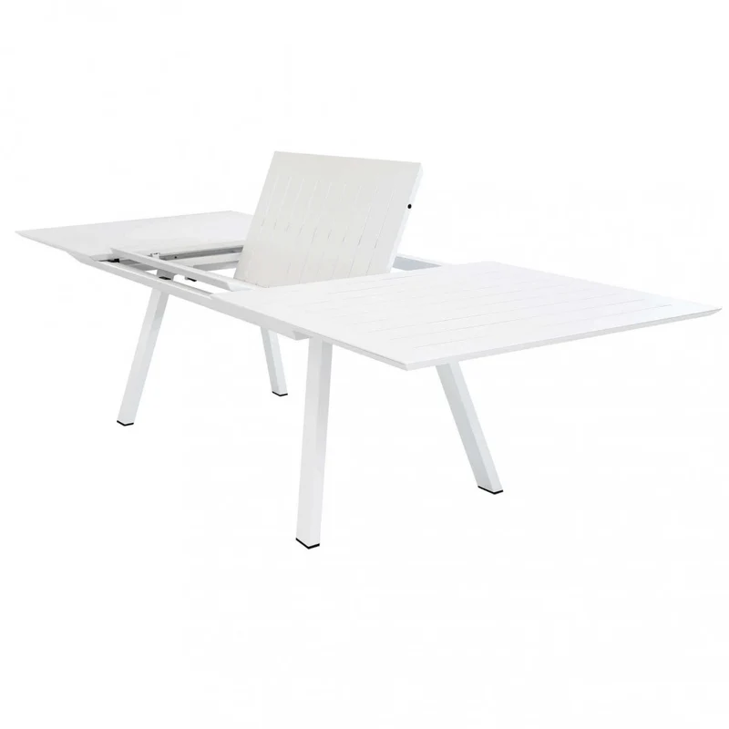 Tavolo da Giardino Zante in Alluminio Bianco Allungabile
