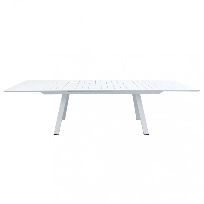 Tavolo da Giardino Zante in Alluminio Bianco Allungabile