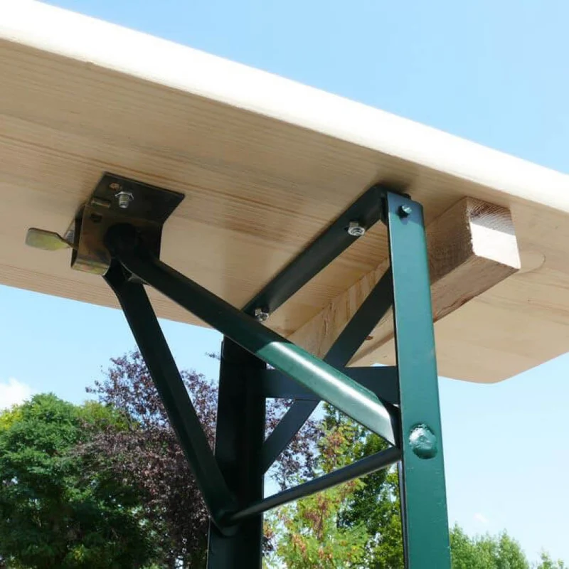 Tavolo da Giardino Set Birreria 220x70 in Legno Massello Pieghevole