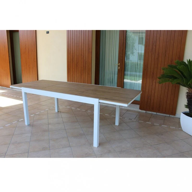 Cosma Tavolo Allungabile con Piano a Doghe Effetto Teak