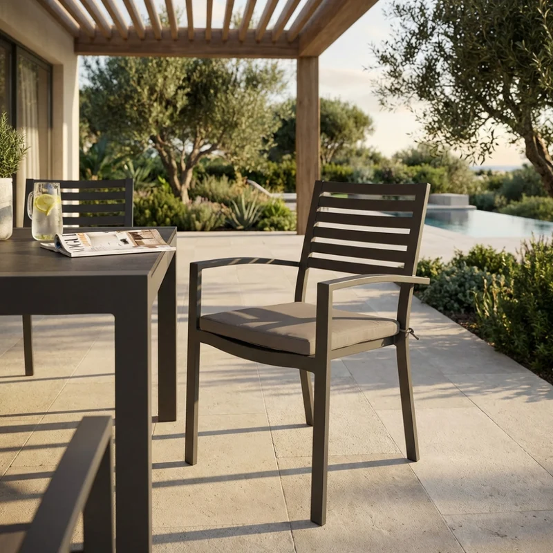 Cosma Poltrona Outdoor Con Schienale A Doghe