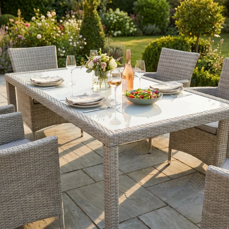 Cosma Tavolo da Giardino con Intreccio Strutturato