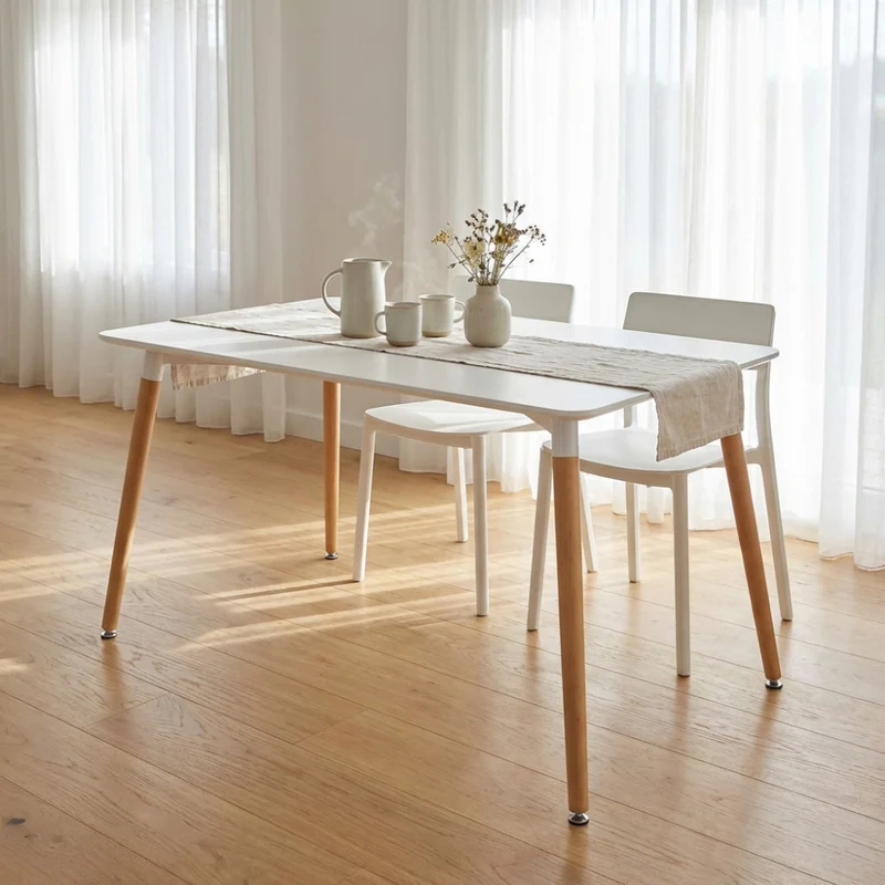 Cosma Tavolo da Pranzo con Gambe in Legno