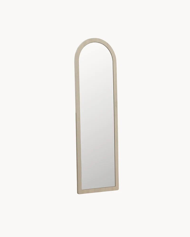 Specchio da parete grande con cornice in legno Memphis