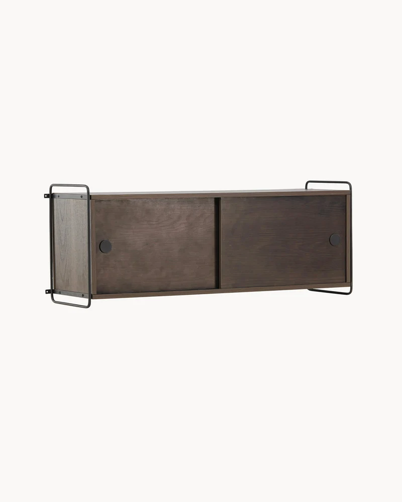 Credenza da parete in legno e acciaio Paris