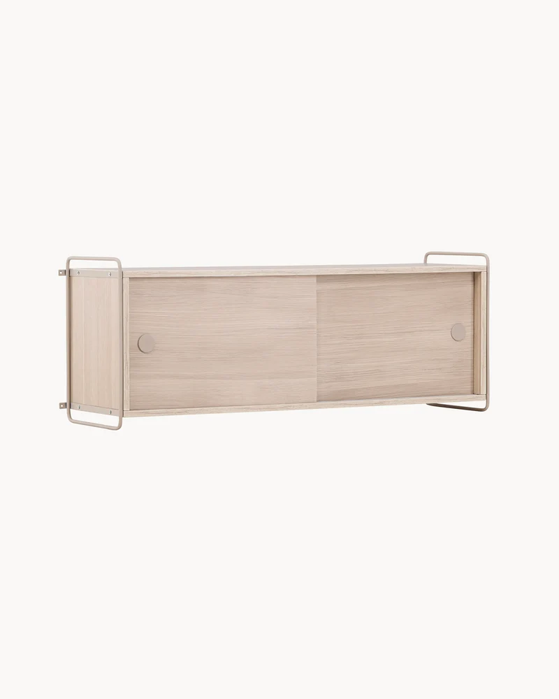 Credenza da parete in legno e acciaio Paris