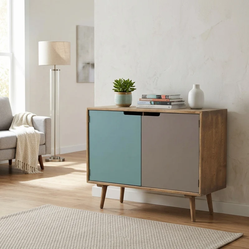 Credenza Niagara in Legno con Ante Multicolor