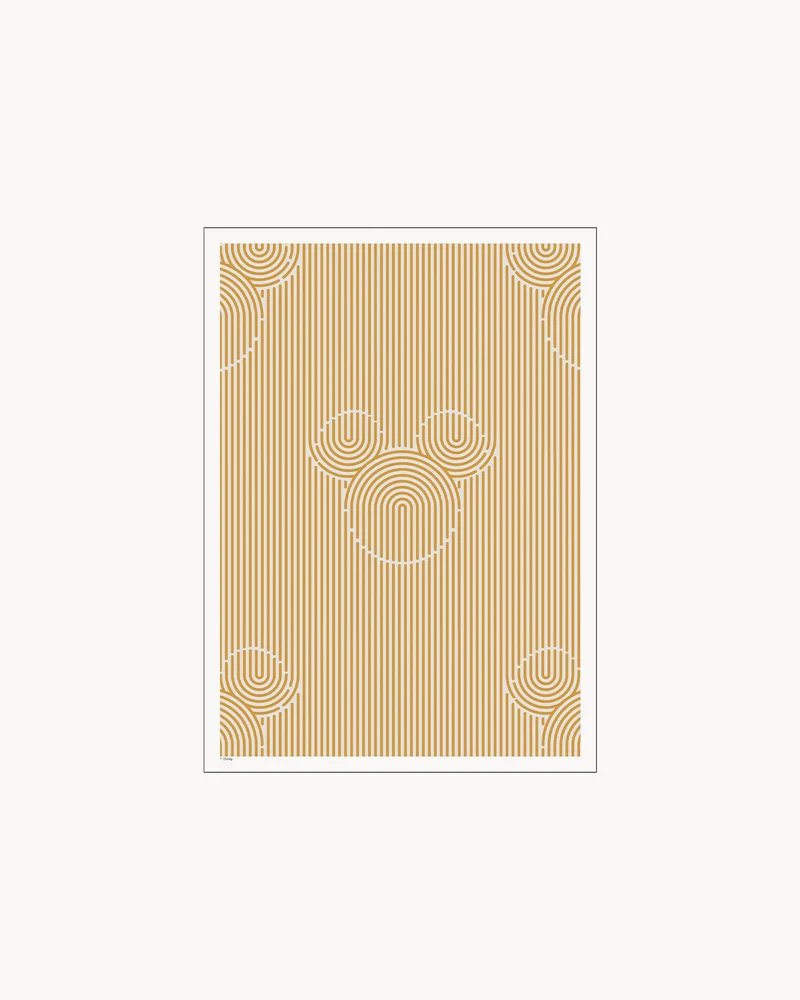 Stampa Disney - Mickey Mouse Yellow Stripes