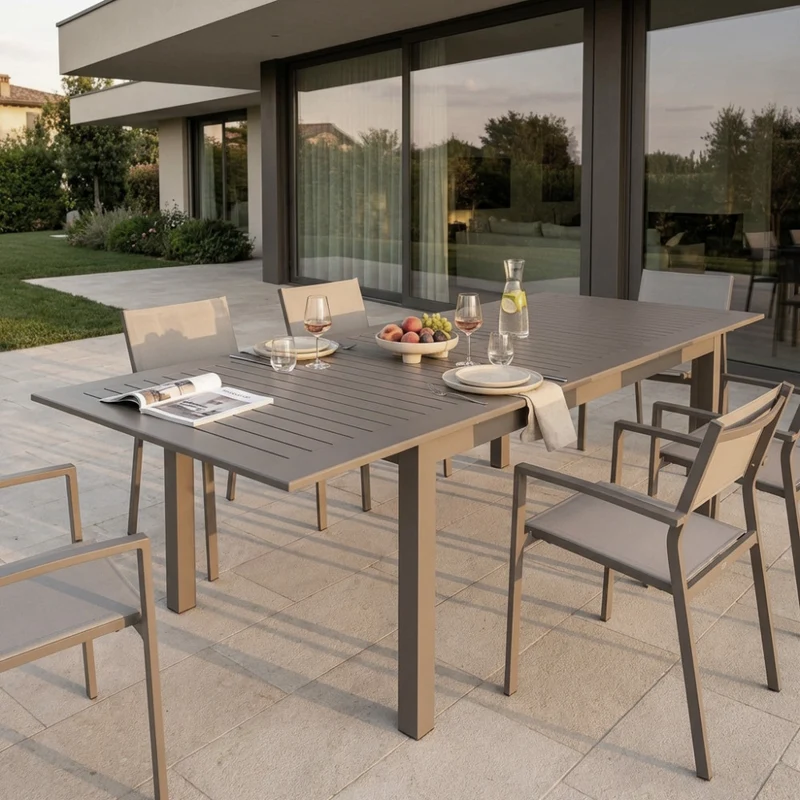 Cosma Tavolo da Giardino con Top a Doghe