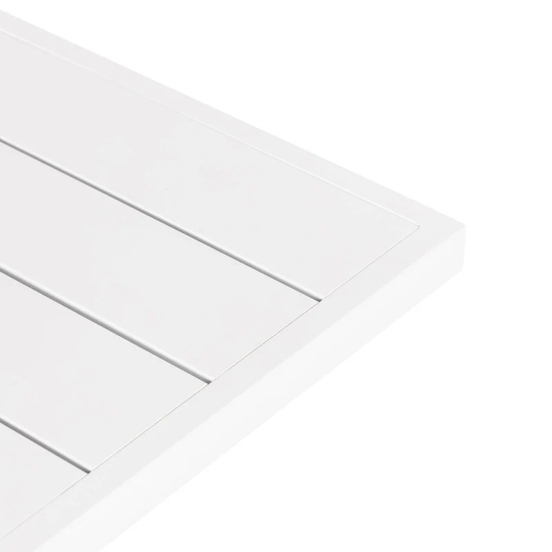 Tavolino pieghevole "Copacabana" per esterno e giardino, in alluminio Bianco da 70 cm