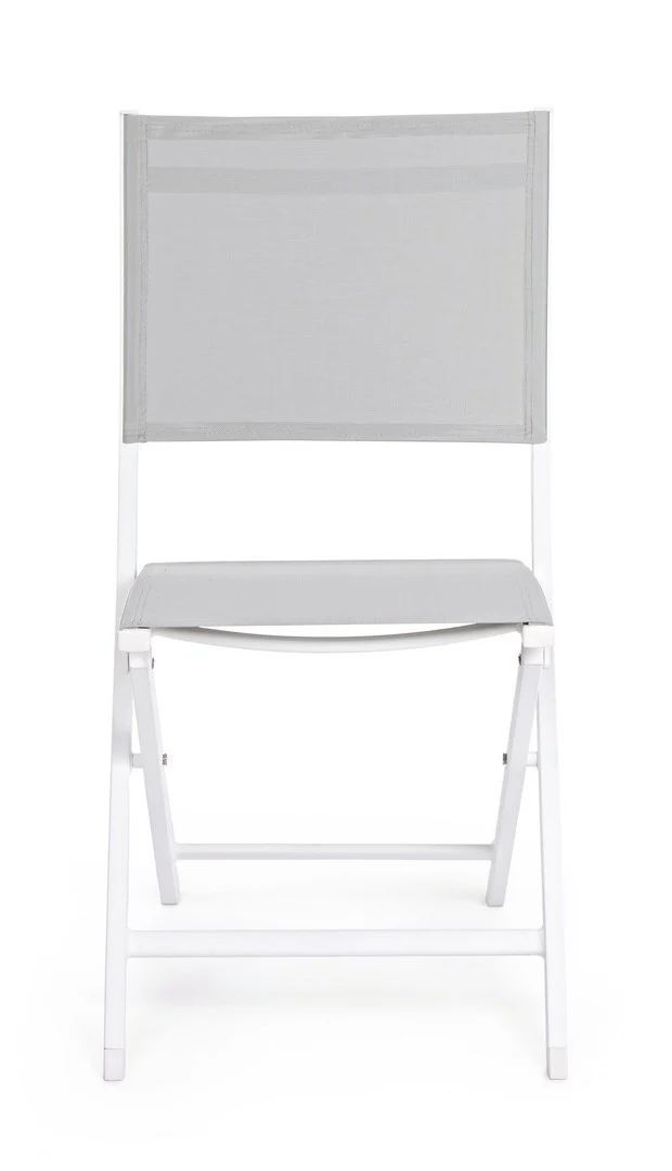 Sedia "Copacabana" pieghevole in alluminio, seduta e schienale in textilene, 58 x 46 x 85 cm