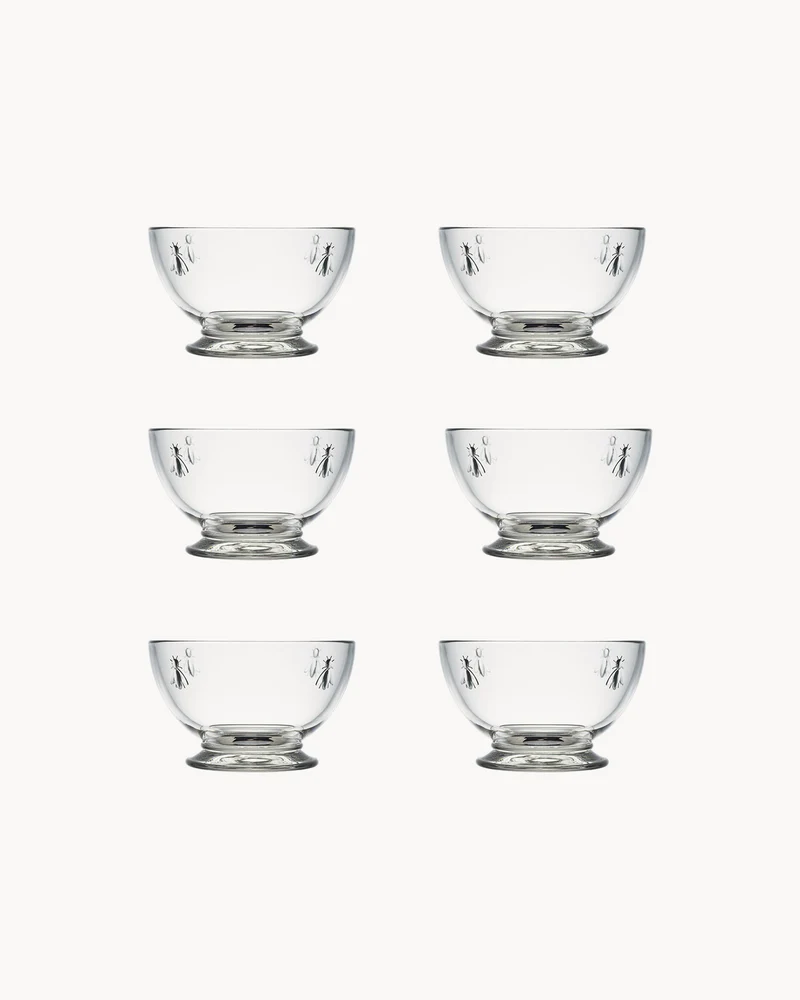 Set 6 bowl in vetro Abeille