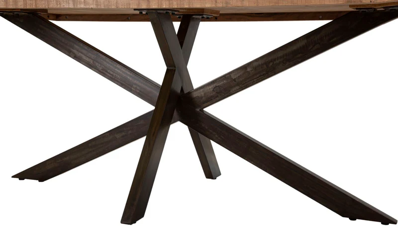 Tavolo da pranzo struttura in legno di acacia nilotica 180 x 90 x 77 cm