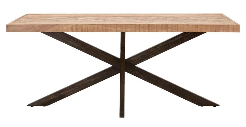 Tavolo da pranzo struttura in legno di acacia nilotica 180 x 90 x 77 cm