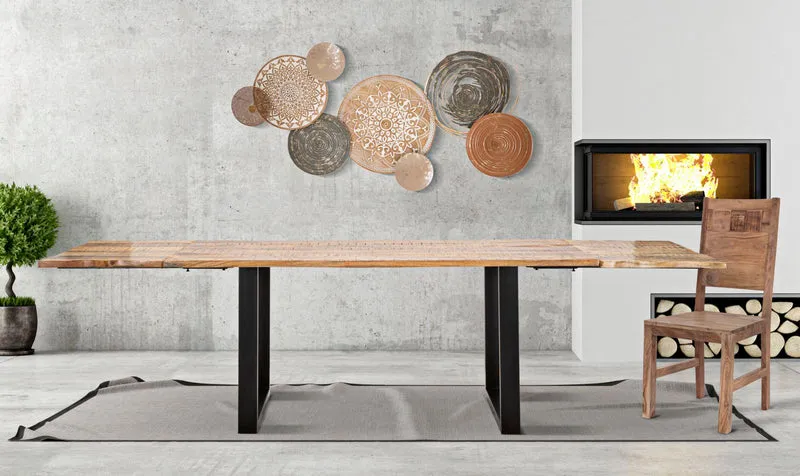 Tavolo da pranzo "Edge" struttura in legno allungabile da 180/280 x 90 x 77 cm