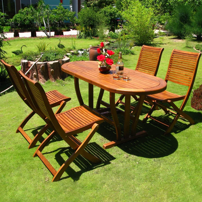 Tavolo Ovale 120/160x70 Double: Eleganza Naturale e Flessibilità Salvaspazio per i Tuoi Esterni
