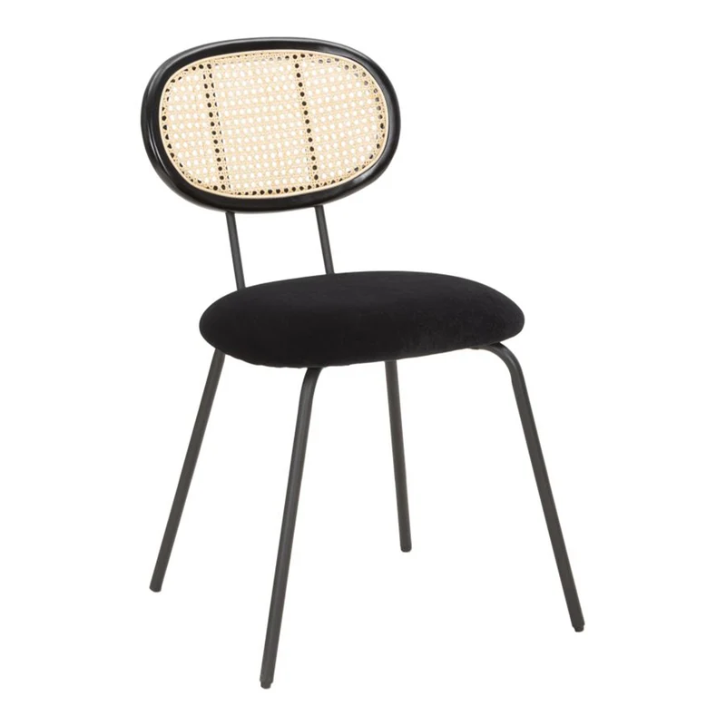 Sedia "Osaka" in tessuto gambe in metallo color nero per interni