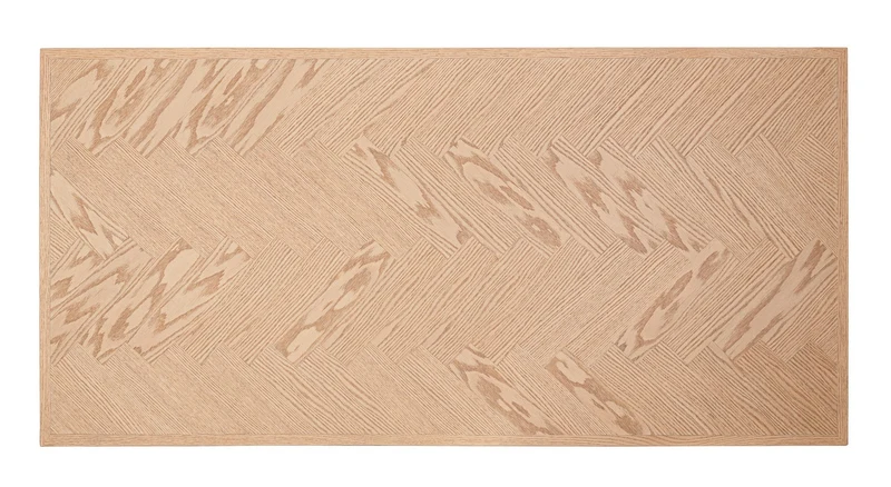 Tavolo "Dukat" con piano in MDF impiallacciato, gambe in acciaio da 180 x 90 x 76 cm