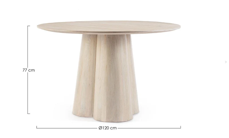 Tavolo "Nassor" struttura in legno di mango, per interno ed esterno 120 x 77h cm