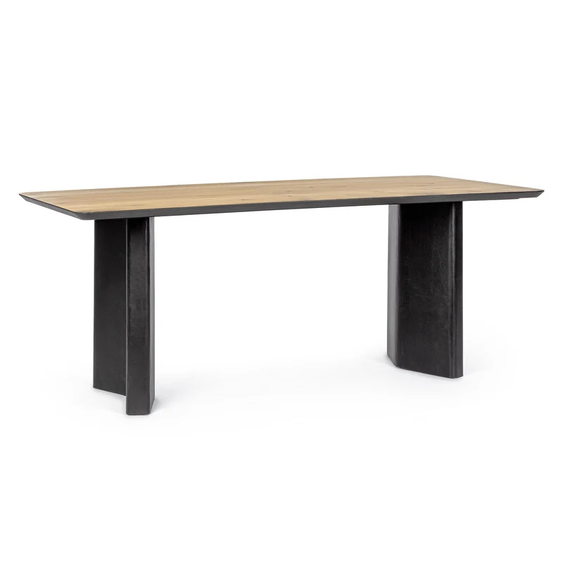 Tavolo "Stanwood" in MDF impiallacciato rovere, 190 x 90 x 77h cm