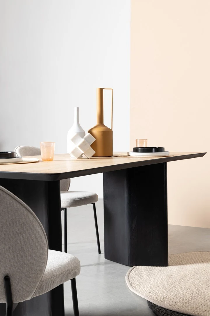 Tavolo "Stanwood" in MDF impiallacciato rovere, 190 x 90 x 77h cm