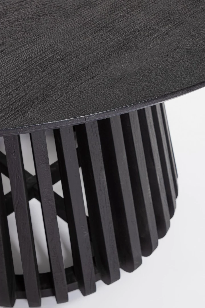 Tavolo "Orissa" con struttura in legno di mango, supporto in acciaio, Ø120 - 76 cm