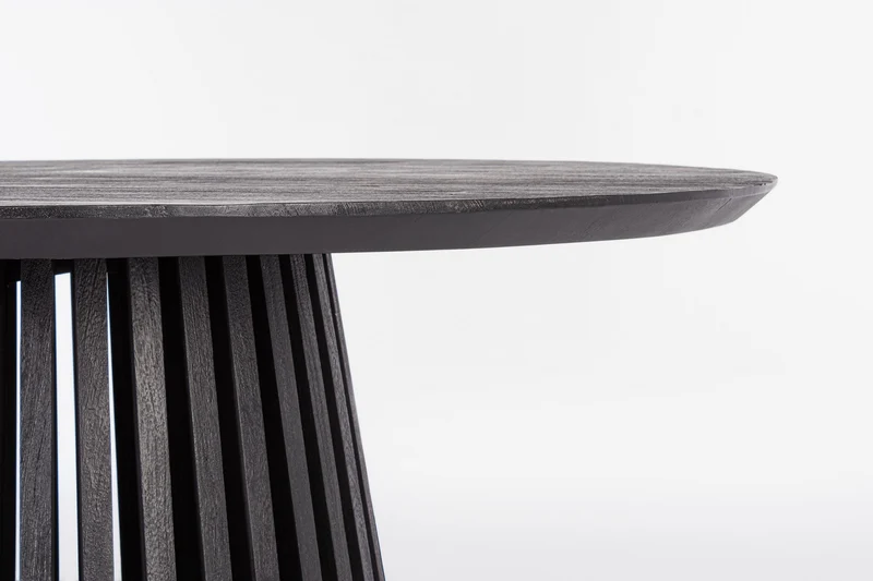 Tavolo "Orissa" con struttura in legno di mango, supporto in acciaio, Ø120 - 76 cm