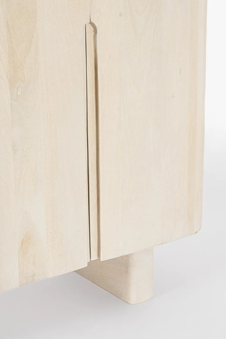 Credenza "Serapis" in legno di mango, con 4 ante, 150 x 40 x 84h cm