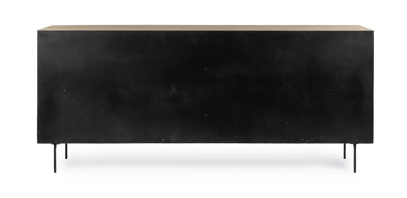 Credenza "Stanwood" con 3 ante e 3 cassetti, in mdf, finitura in rovere