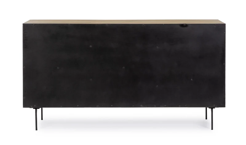 Credenza "Stanwood" con 3 ante e 3 cassetti, in mdf, finitura in rovere