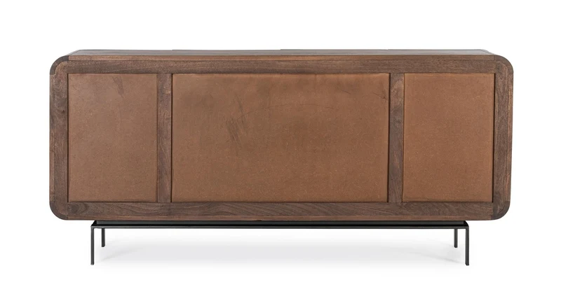 Credenza "Orissa" in legno di mango, color naturale, gambe in acciaio resistente