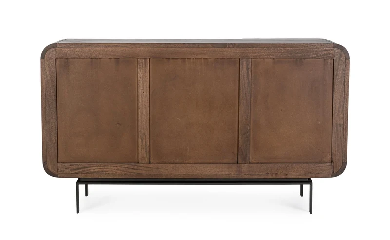 Credenza "Orissa" in legno di mango, color naturale, gambe in acciaio resistente