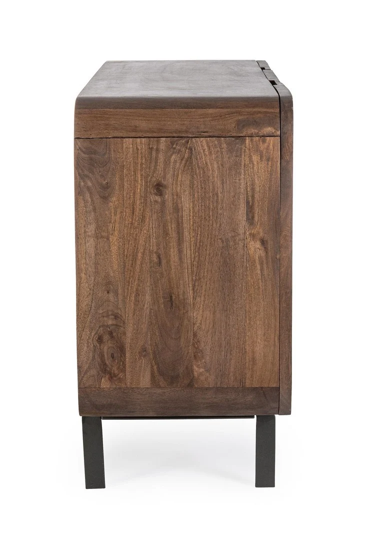 Credenza "Orissa" in legno di mango, color naturale, gambe in acciaio resistente