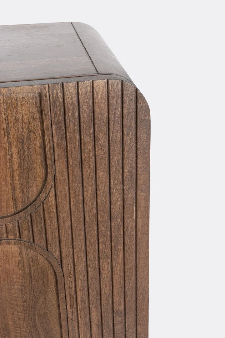 Credenza "Orissa" in legno di mango, color naturale, gambe in acciaio resistente