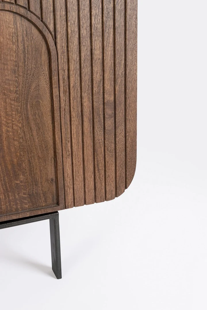 Credenza "Orissa" in legno di mango, color naturale, gambe in acciaio resistente
