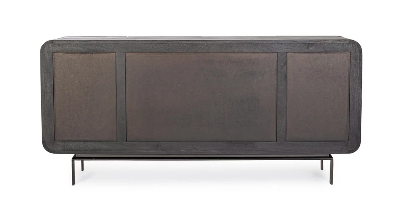 Credenza "Orissa" in legno di mango, color naturale, gambe in acciaio resistente