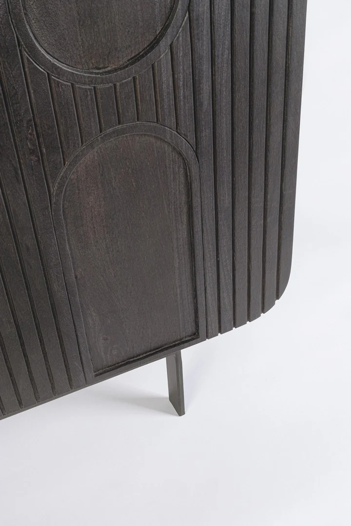 Credenza "Orissa" in legno di mango, color naturale, gambe in acciaio resistente