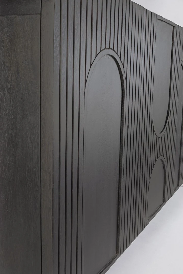 Credenza "Orissa" in legno di mango, color naturale, gambe in acciaio resistente