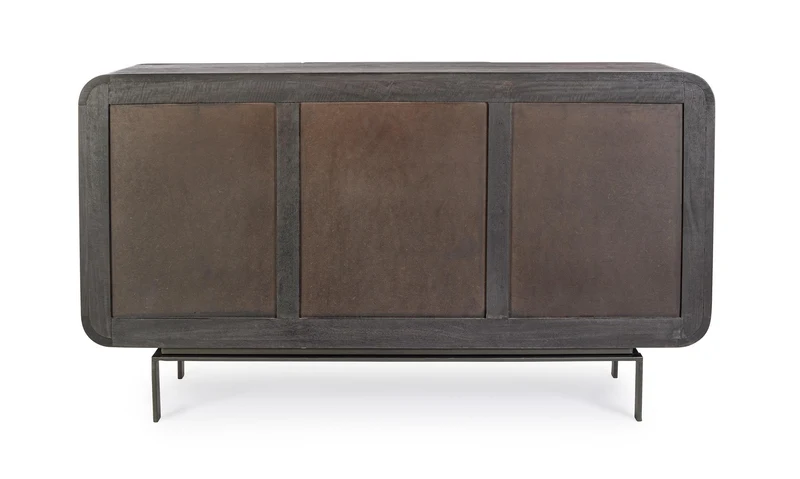 Credenza "Orissa" in legno di mango, color naturale, gambe in acciaio resistente