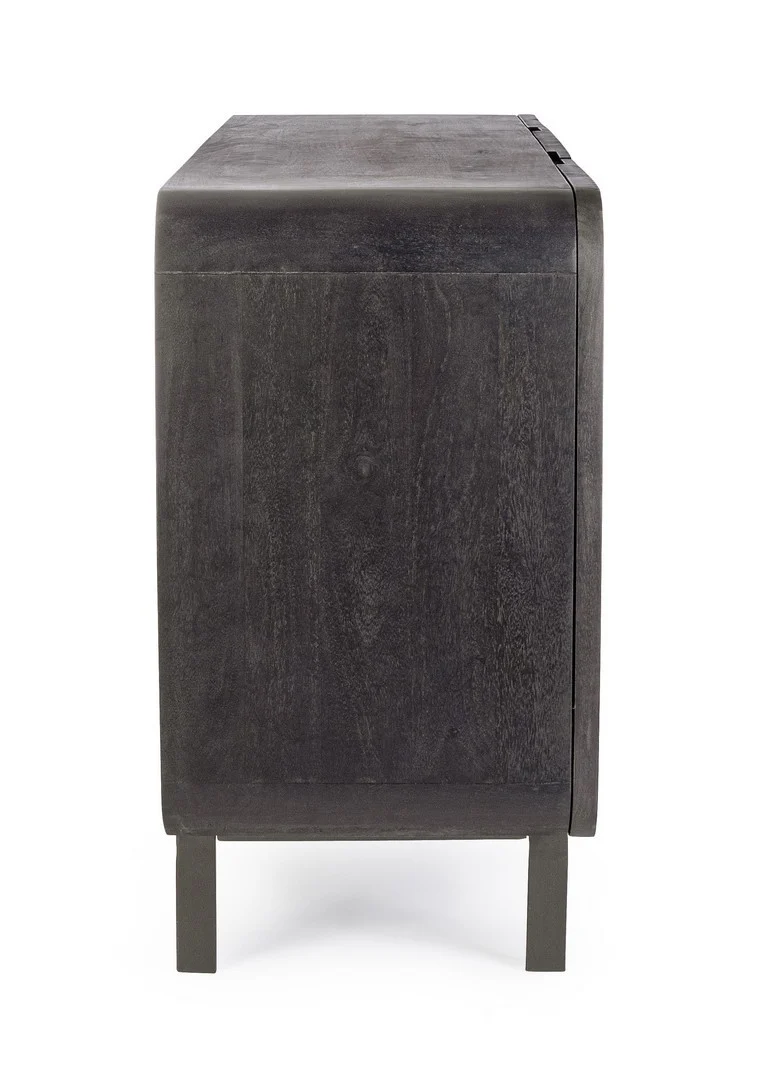 Credenza "Orissa" in legno di mango, color naturale, gambe in acciaio resistente