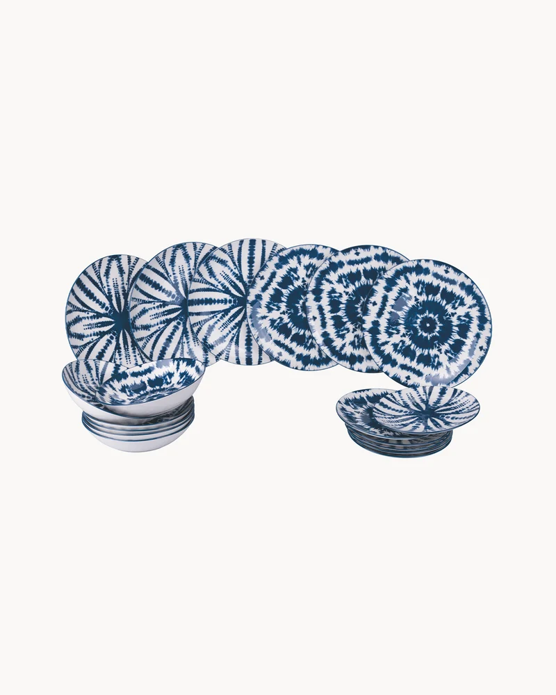 Servizio piatti in porcellana Blue, 6 persone
