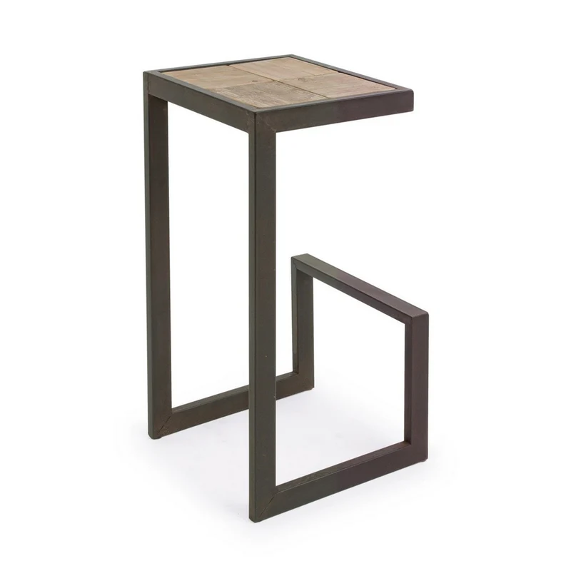 Sgabello da bar Blocks per interno, Struttura In Acciaio, 36 x 32 x 70 cm
