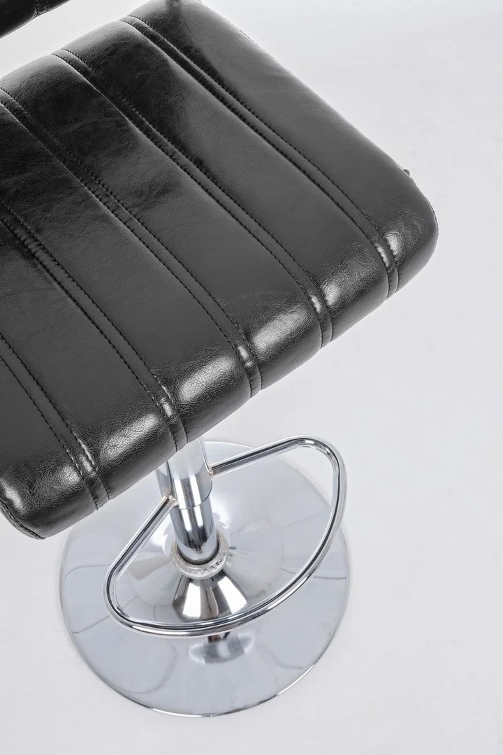 Sgabello da bar Barclay per interno, Struttura In Acciaio Cromato, 46 x 52 x 88,5/109,5 cm