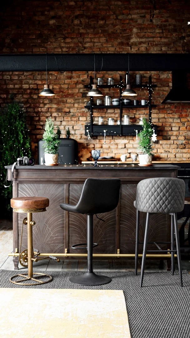 Sgabello da bar Cycle per interno, Struttura In Acciaio Con Finitura Oro, 42 x 42 x 80 cm