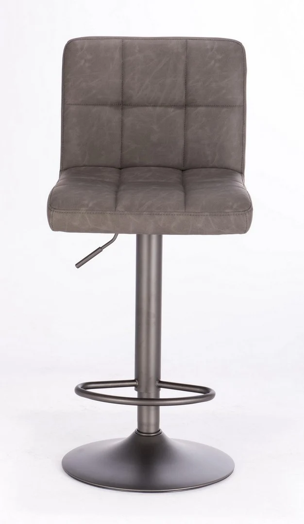 Sgabello da bar Greyson per interno, Struttura E Base Grigio Opaco In Acciaio Verniciato A Polvere (Poliestere), 42 x 51 x 92/113 cm