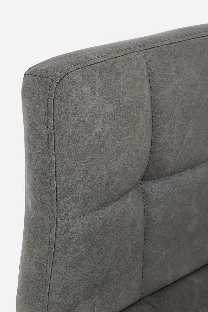 Sgabello da bar Greyson per interno, Struttura E Base Grigio Opaco In Acciaio Verniciato A Polvere (Poliestere), 42 x 51 x 92/113 cm