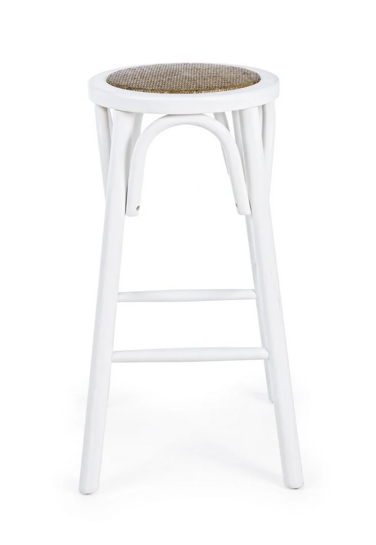 Sgabello da bar Circle per interno, Struttura In Legno Di Olmo, 40 x x 40 x 73 cm