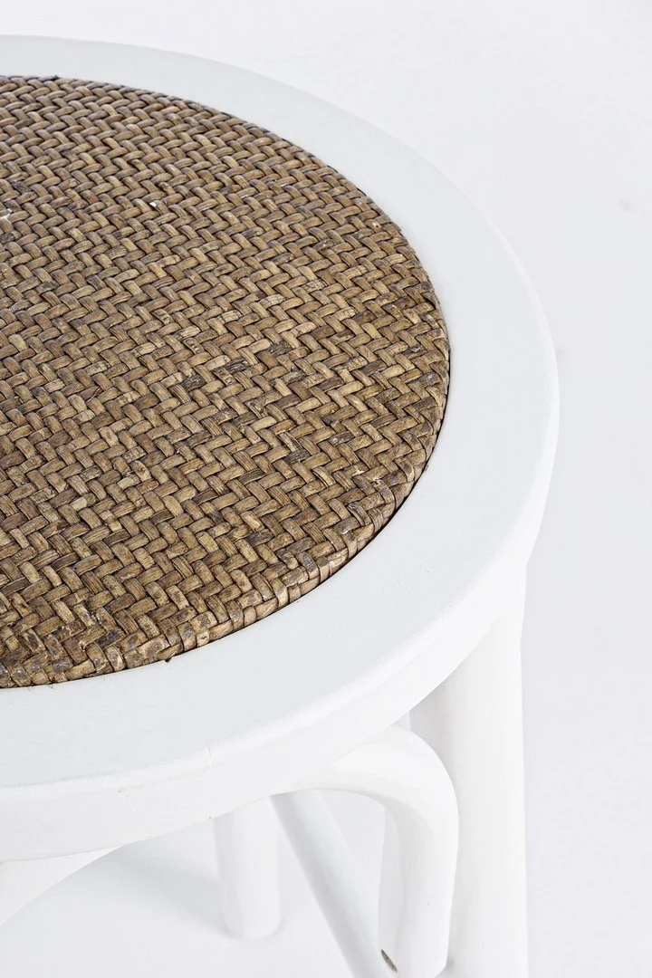 Sgabello da bar Circle per interno, Struttura In Legno Di Olmo, 40 x x 40 x 73 cm
